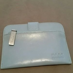 Hobo mini card case LT grey blue NWOT